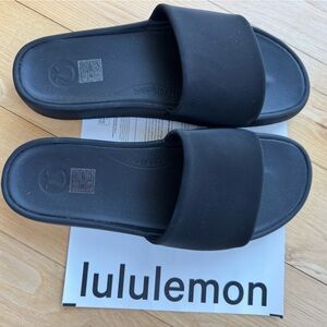 NWOT Lululemon Black Slide Sandals- Men’s size 10